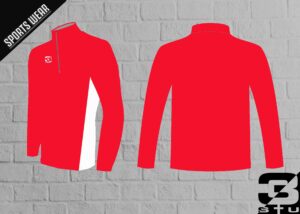 Bluza sportowa Hagen kolor czerwona wstawka biała